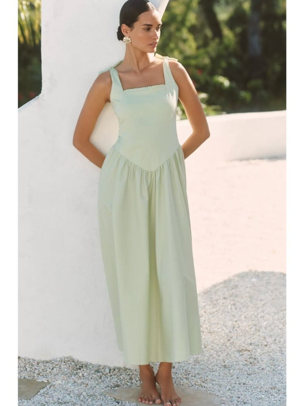 Peixoto Harlow Maxi Dress Matcha Latte Womens Size Medium